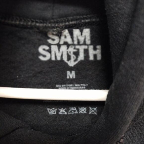 SAM SMITH  MENS BLACK BAND HOODIE - Picture 3 of 3